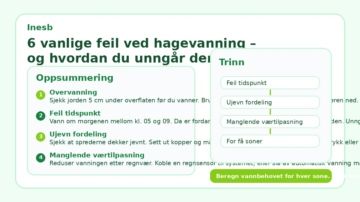 6 vanlige feil ved hagevanning – og hvordan du unngår dem