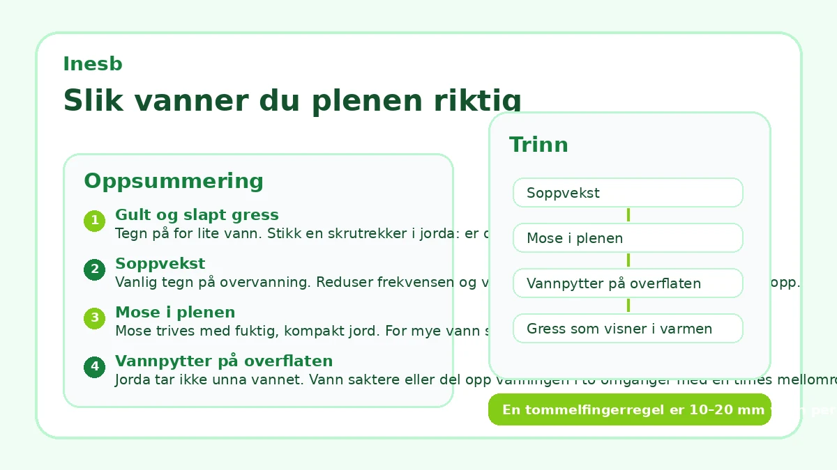 Slik vanner du plenen riktig