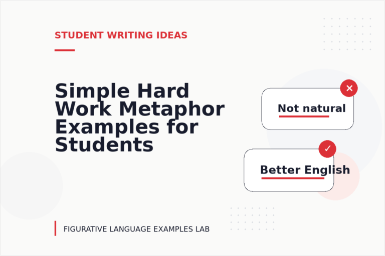 Simple Hard Work Metaphor Examples for Students