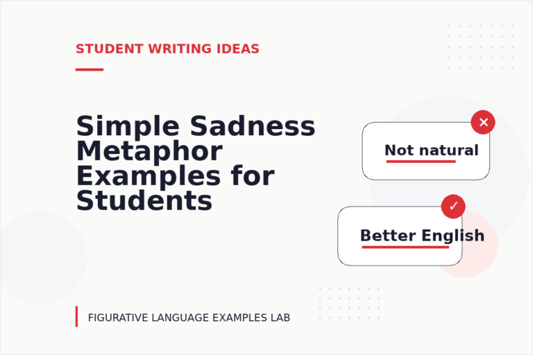 Simple Sadness Metaphor Examples for Students