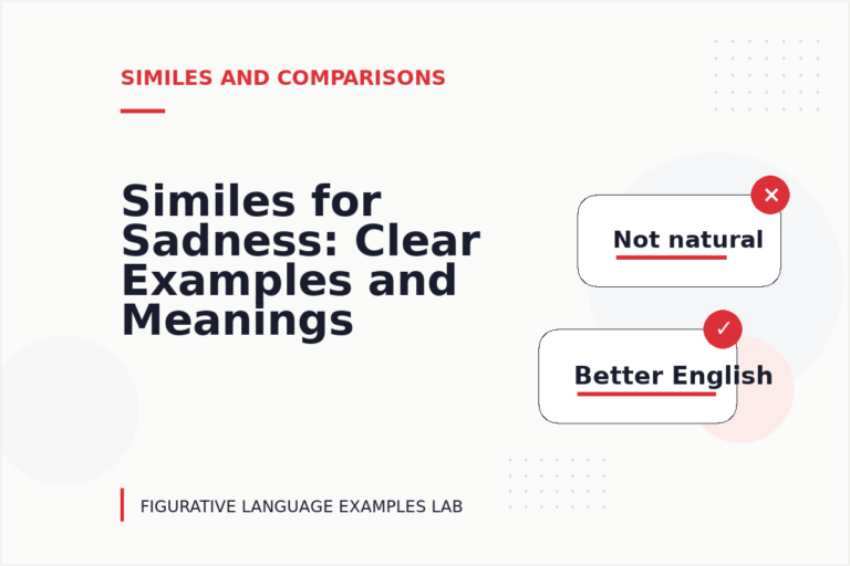 Similes for Sadness: Clear Examples and Meanings